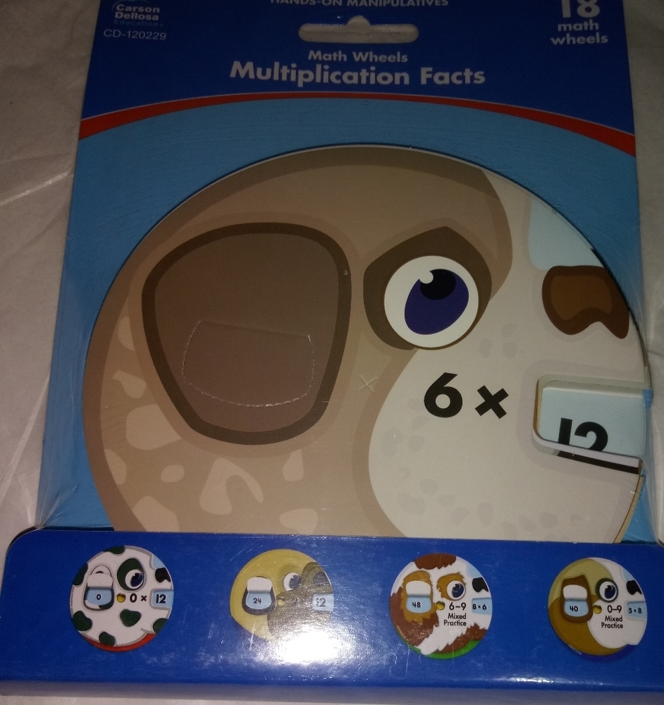 Carson Dellosa Math wheels multiplication
